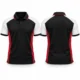 Colorblock polo shirt featuring contrasting panels, a fold-over collar and a button placket.