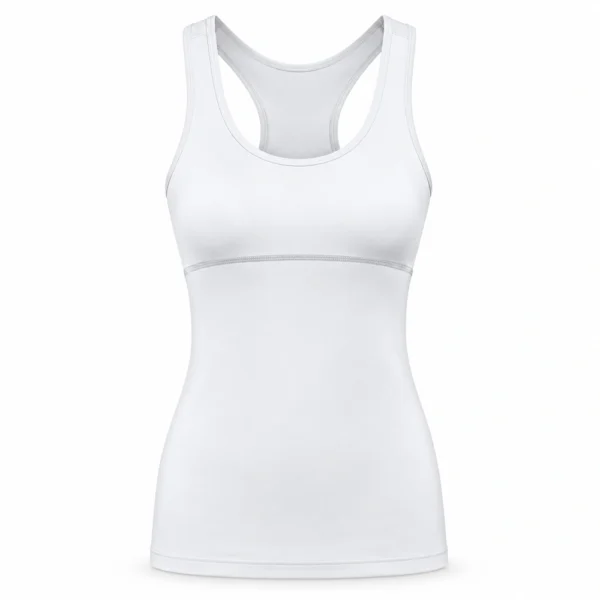 Women's tank top featuring a sleeveless design, fitted silhouette and scoop neckline.
